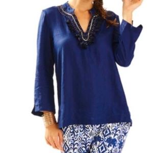 Lilly Pulitzer Amelia Island Tunic in True Navy